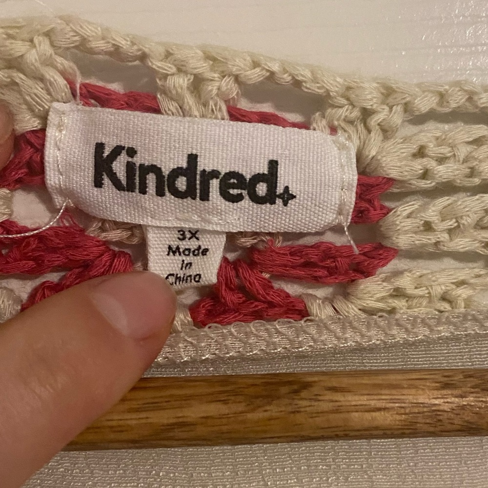 Kindred Cream Crochet-Trim Open Gauze Cardigan - Picture 4 of 6